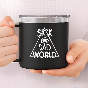Discover Sick Sad World 14oz Stainless Steel Tumblers