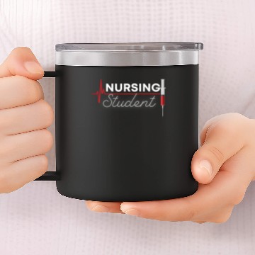 Discover Nursing Student with Syringe Premium 14oz Stainless Steel Tumblers