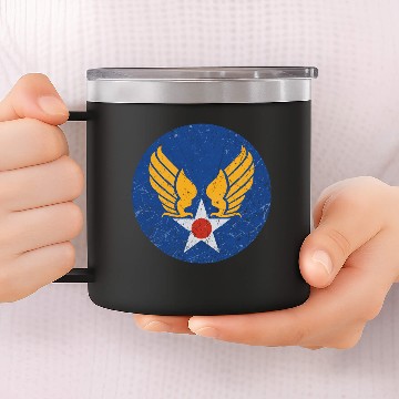 Discover US Harp Air Force Patch 14oz Stainless Steel Tumblers