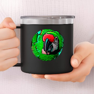 Discover Military Macaw Gift 14oz Stainless Steel Tumblers