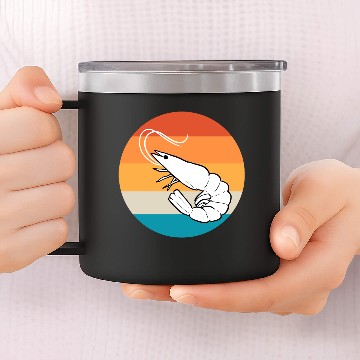 Discover Shrimp 14oz Stainless Steel Tumblers