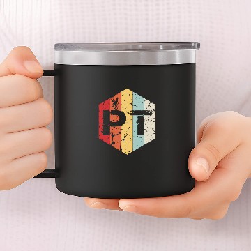 Discover Physical Therapy - Retro Hexagon 14oz Stainless Steel Tumblers
