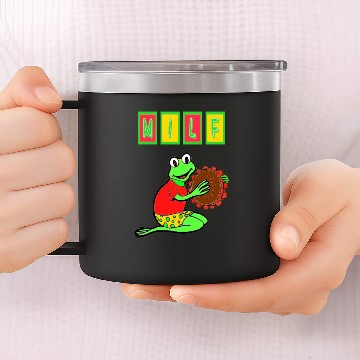 Discover MILF MAN I LOVE FROG 14oz Stainless Steel Tumblers