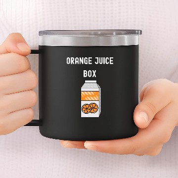 Discover Orange Juice Box 14oz Stainless Steel Tumblers