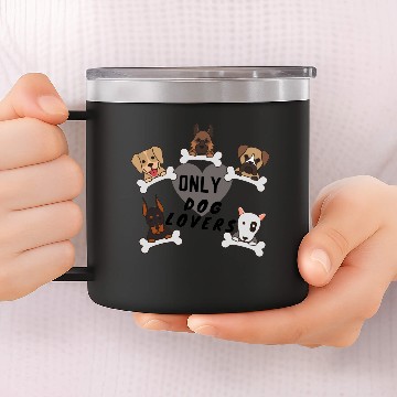 Discover Easily distracted by dogs -dog lovers Edit 14oz Stainless Steel Tumblers