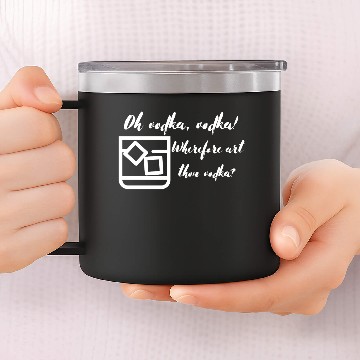 Discover Oh Vodka White 14oz Stainless Steel Tumblers