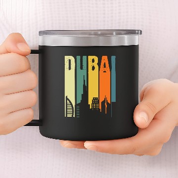 Discover Dubai Retro 14oz Stainless Steel Tumblers