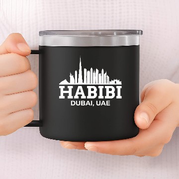 Discover Dubai 14oz Stainless Steel Tumblers Habibi Love Uae United Arab Emirates b