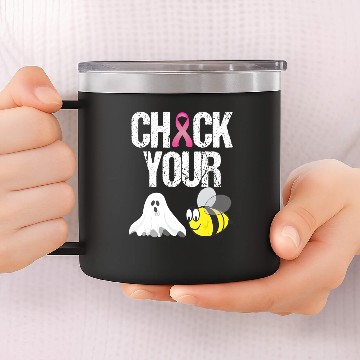 Discover Check Your Boo Bees 14oz Stainless Steel Tumblers Funny Breast Cancer