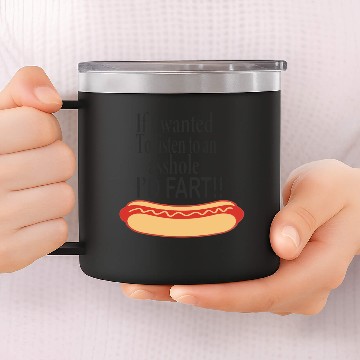 Discover captain spaulding hot dog 14oz Stainless Steel Tumblers