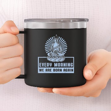 Discover Born Again Buddha Zen Yoga Meditation Buddhism 14oz Stainless Steel Tumblers