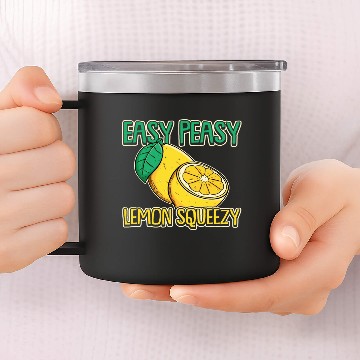Discover Easy Peasy Lemon Squeezy 14oz Stainless Steel Tumblers