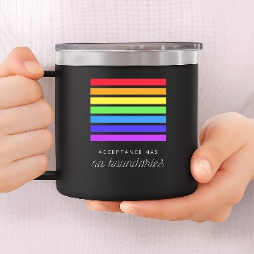Discover Acceptance Has No Boundaries 14oz Stainless Steel Tumblers