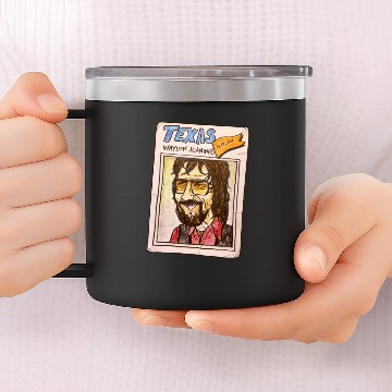 Discover waylon jennings poster 14oz Stainless Steel Tumblers