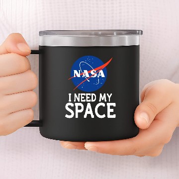 Discover Nasa I Need My Space Apollo 11 Moon Landing Fun Gi 14oz Stainless Steel Tumblers