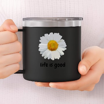Discover daisy flower, beautiful quote 14oz Stainless Steel Tumblers