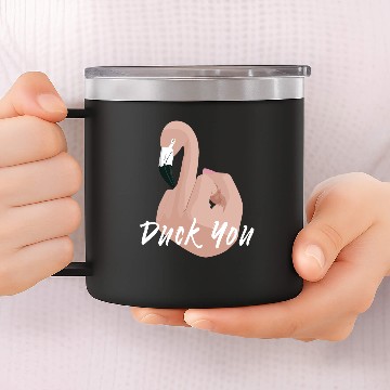 Discover Duck You - Middle Finger 14oz Stainless Steel Tumblers