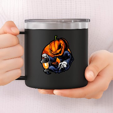 Discover jack o lantern 2 14oz Stainless Steel Tumblers