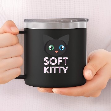 Discover soft kitty 14oz Stainless Steel Tumblers