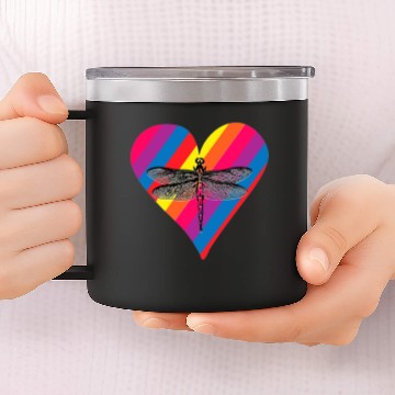 Discover dragonfly heart 14oz Stainless Steel Tumblers
