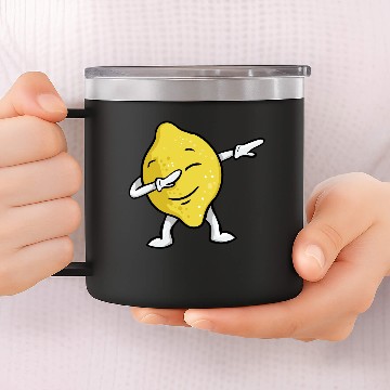 Discover Dabbing Lemon 14oz Stainless Steel Tumblers