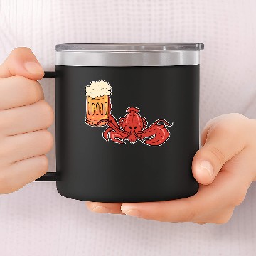 Discover Lobster Beer Crawfish Seafood 14oz Stainless Steel Tumblers