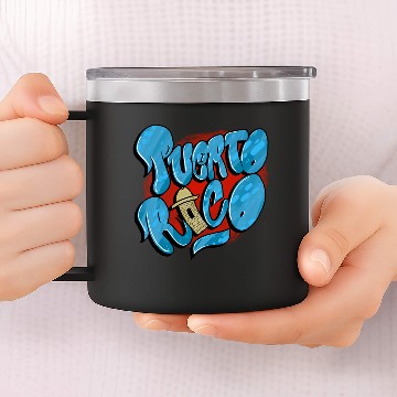 Discover Puerto Rico Bubble 14oz Stainless Steel Tumblers