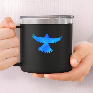Discover Light blue bird 14oz Stainless Steel Tumblers