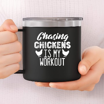 Discover Chickens Joke Chicken Rooster Hen Hens Farmer 14oz Stainless Steel Tumblers