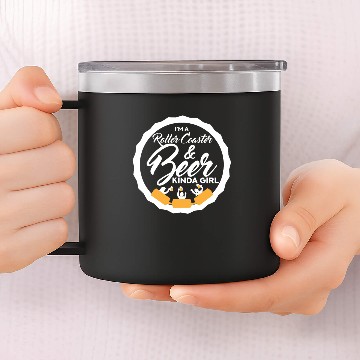 Discover Roller Coaster Amusement Park 14oz Stainless Steel Tumblers