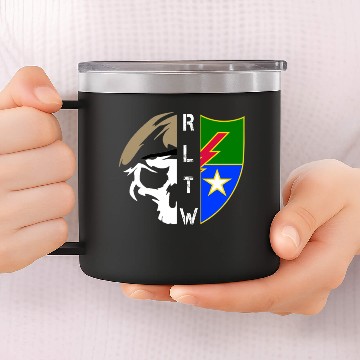 Discover Veteran Gift-75th Ranger Regiment Skull Unit Crest 14oz Stainless Steel Tumblers