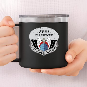 Discover Us Air Force Usaf Pararescue Pjs Unit Flash 14oz Stainless Steel Tumblers