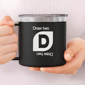 Discover Uno Draw Two Card 14oz Stainless Steel Tumblers