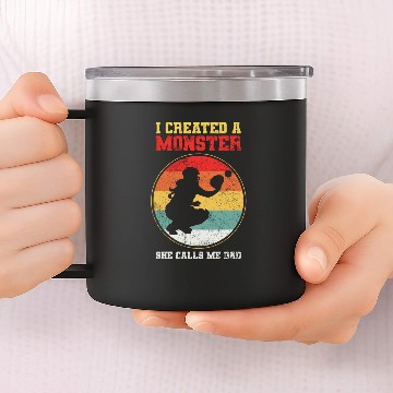 Discover Softball Dad Catcher Vintage 14oz Stainless Steel Tumblers