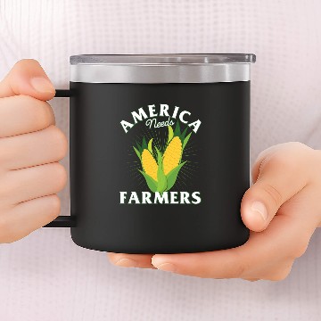 Discover America Needs Farmers Farmer 14oz Stainless Steel Tumblers