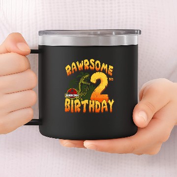 Discover Jurassic Park Rawrsome 2Nd BirthdayGift 14oz Stainless Steel Tumblers