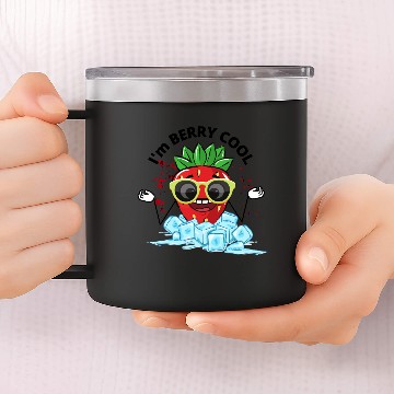 Discover I am BERRY COOL 14oz Stainless Steel Tumblers