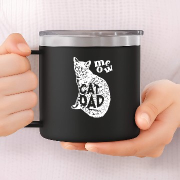Discover Cat Dad 14oz Stainless Steel Tumblers