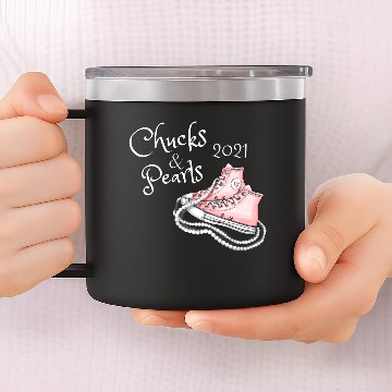 Discover Chucks and Pearls 2021 kamala harri 14oz Stainless Steel Tumblers