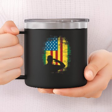 Discover Vietnam Flag Graphic Vietnam Veteran 14oz Stainless Steel Tumblers