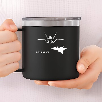 Discover Lockheed Martin F-22 Raptor 14oz Stainless Steel Tumblers