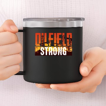Discover Oilfield Worker Rig Drilling 14oz Stainless Steel Tumblers