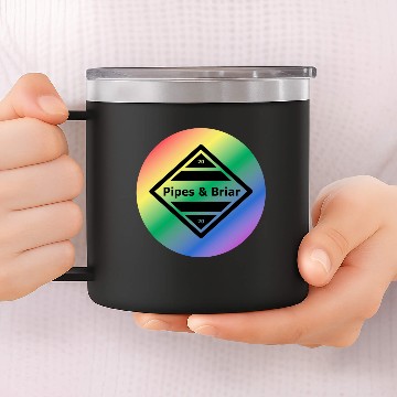 Discover Rainbow Autism Spectrum Logo 14oz Stainless Steel Tumblers