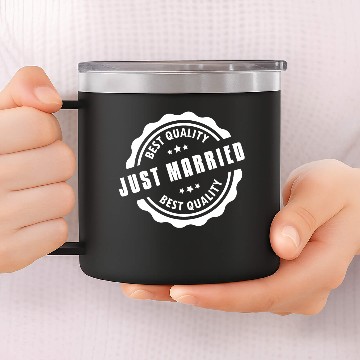 Discover Just Married Best Quality 14oz Stainless Steel Tumblers