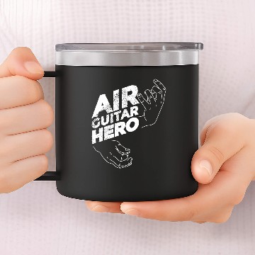 Discover Funny Air Guitar Hero 14oz Stainless Steel Tumblers