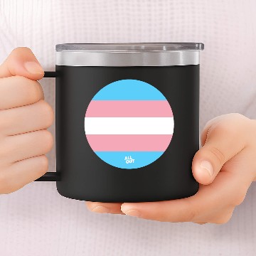 Discover Transgender Pride Flag 14oz Stainless Steel Tumblers