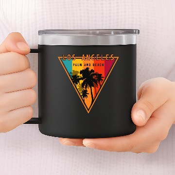 Discover Los Angeles Palm & Beach! 14oz Stainless Steel Tumblers