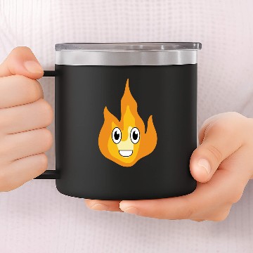 Discover Fire Calcifer Painting a Demonic Artwork Fan 14oz Stainless Steel Tumblers