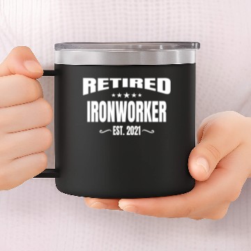 Discover Retired Ironworker Est. 2021 14oz Stainless Steel Tumblers