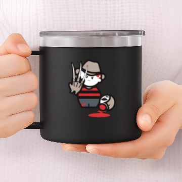 Discover Freddy Krueger Cartoon 14oz Stainless Steel Tumblers
